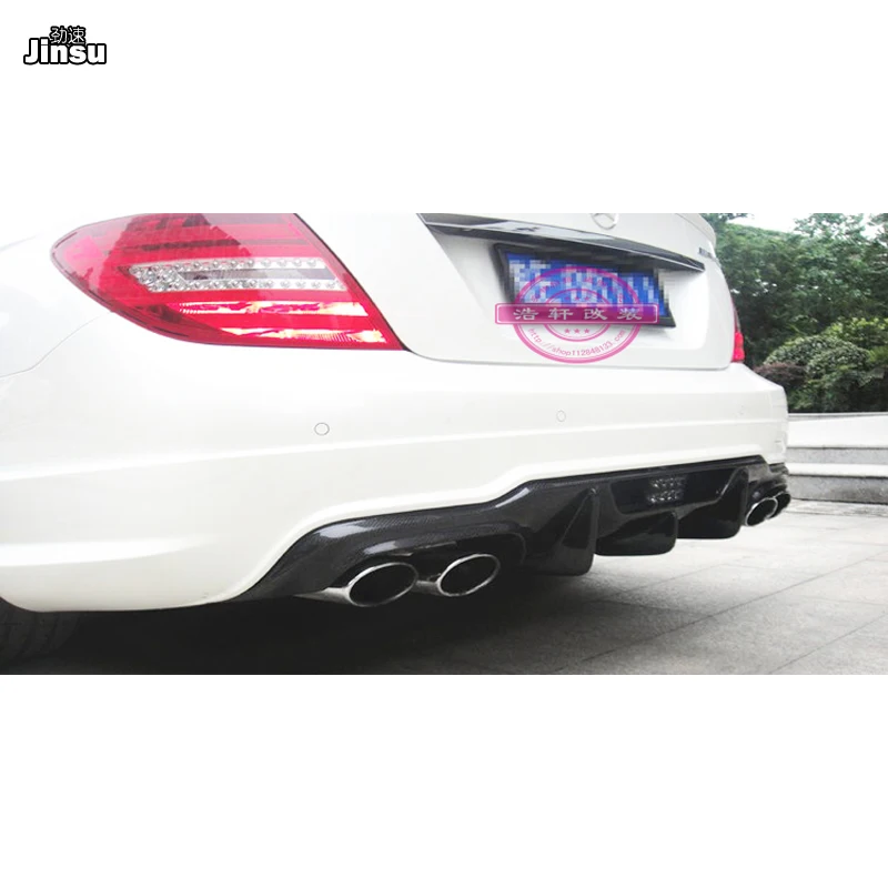 V стильный диффузор глушителя для Mercedes-Benz C class c250 W204 C63 AMG 4 двери только 2009-2011