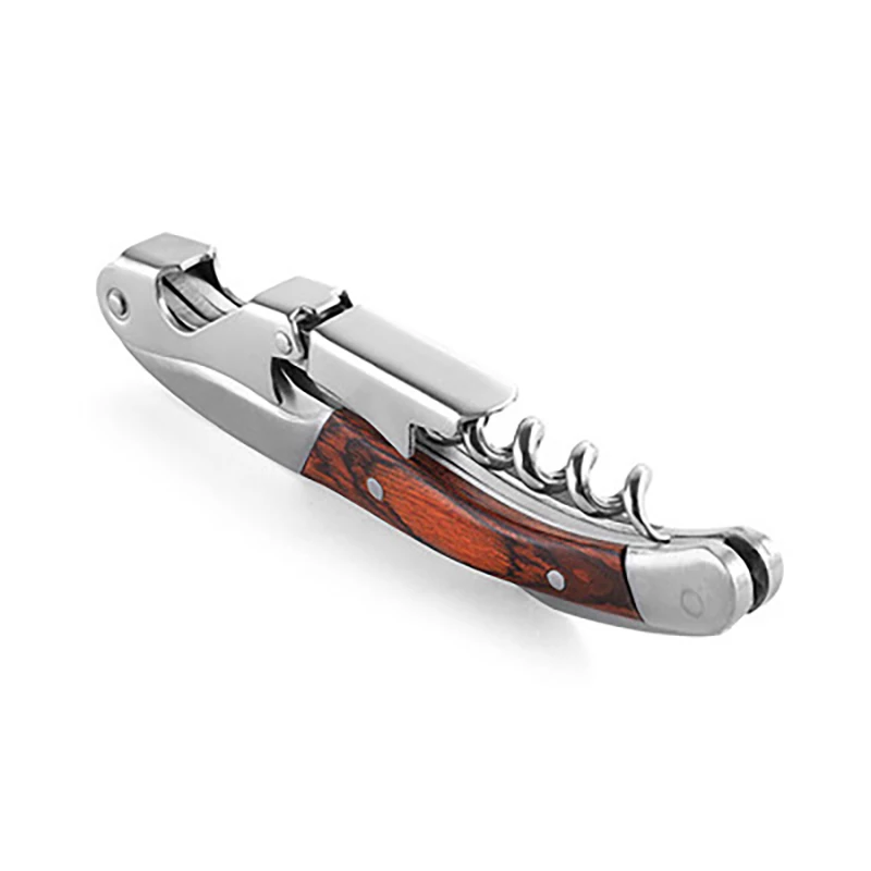 

Многофункциональная открывалка для вина, открывалка для крышки вина из нержавеющей стали, открывалка для пивных бутылок с деревянной ручко...