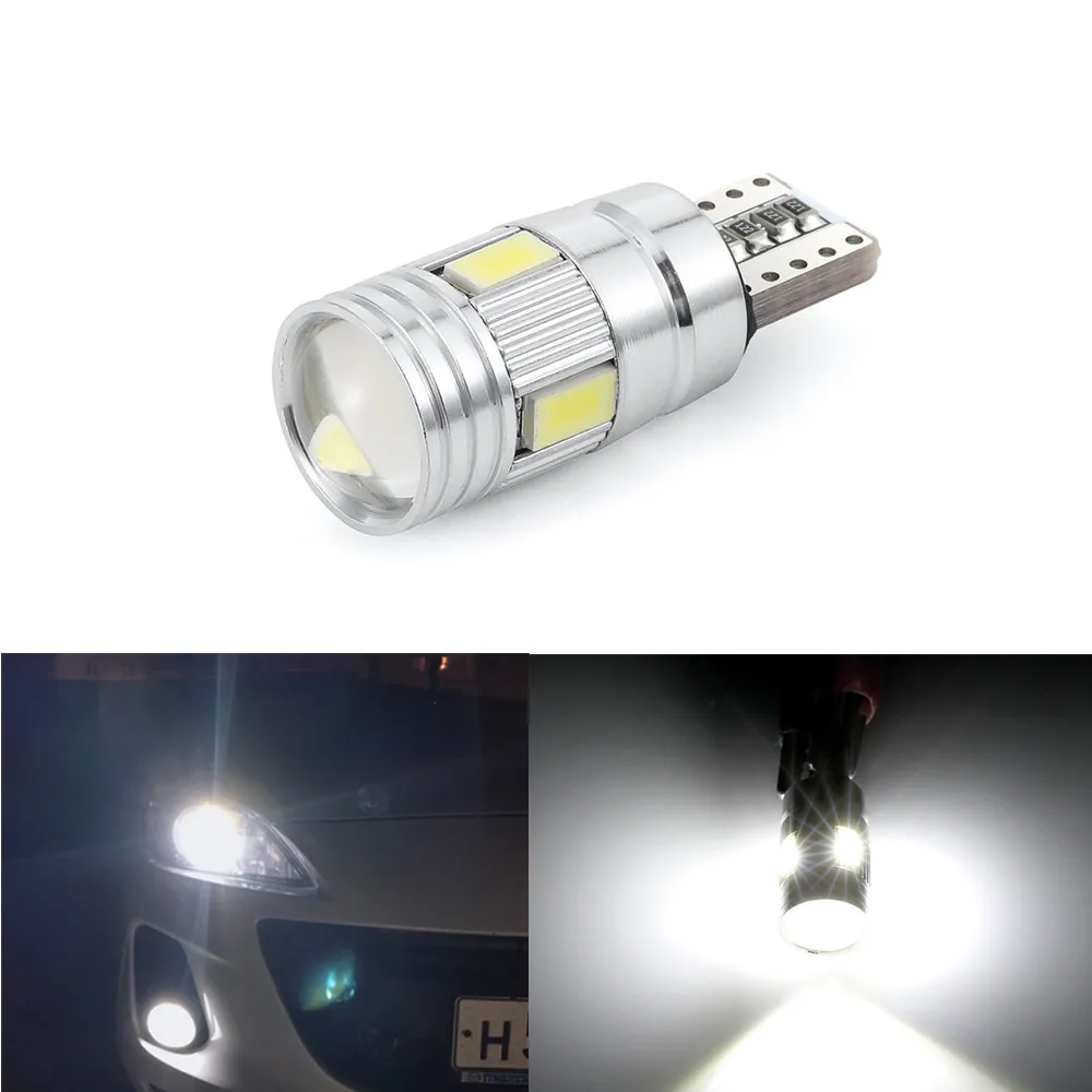 2 шт. T10 W5W 194 5630 Светодиодный автомобильные лампы 6 SMD HID CANBUS безотказный автомобильный боковой светильник на танкетке, светильник для номерного знака, потолочный светильник