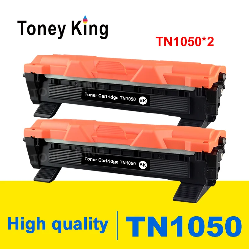 

Toney King 2 PCS Toner Cartridge TN1050 TN 1050 Compatible for Brother HL-1110 1112 DCP-1510 1512R MFC-1810 Printer With Chip