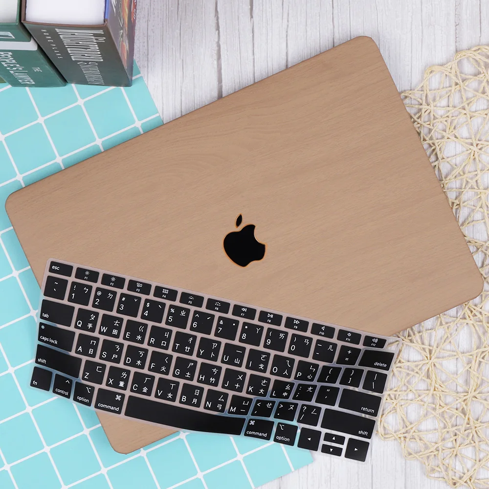 Чехол для ноутбука MacBook Air Pro retina 11 12 13 15 дюймов деревянный зернистый пластиковый жесткий чехол Pro 13,3 15,4 Touch bar