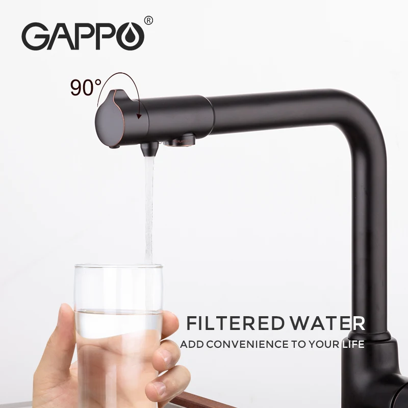GAPPO смеситель для кухни с фильтрующей водой кухонной раковины фильтрованный