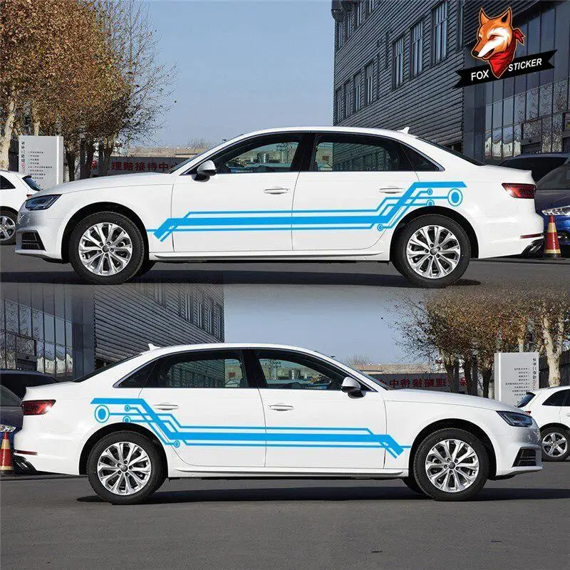 2 шт. универсальные автомобильные наклейки s на боковые двери кузова автомобиля