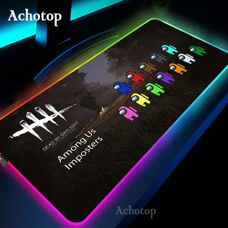 

Among UsRGB Gaming Mouse Pad Computer Gamer PC Mousepad Large Game Rubber Mouse Mat Big Mause Pad PC Laptop Keyboard Desk Carpet