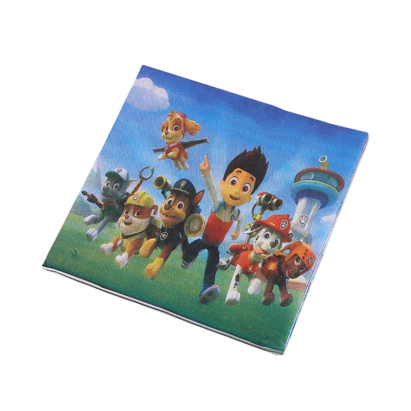 Для 10 детских одноразовых наборов посуды в виде щенячьего патруля бумажные