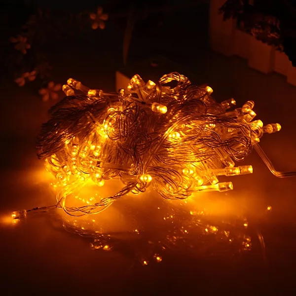 Рождественская подсветка 10 м 100 светодиодов многоцветная гирлянда для рождества