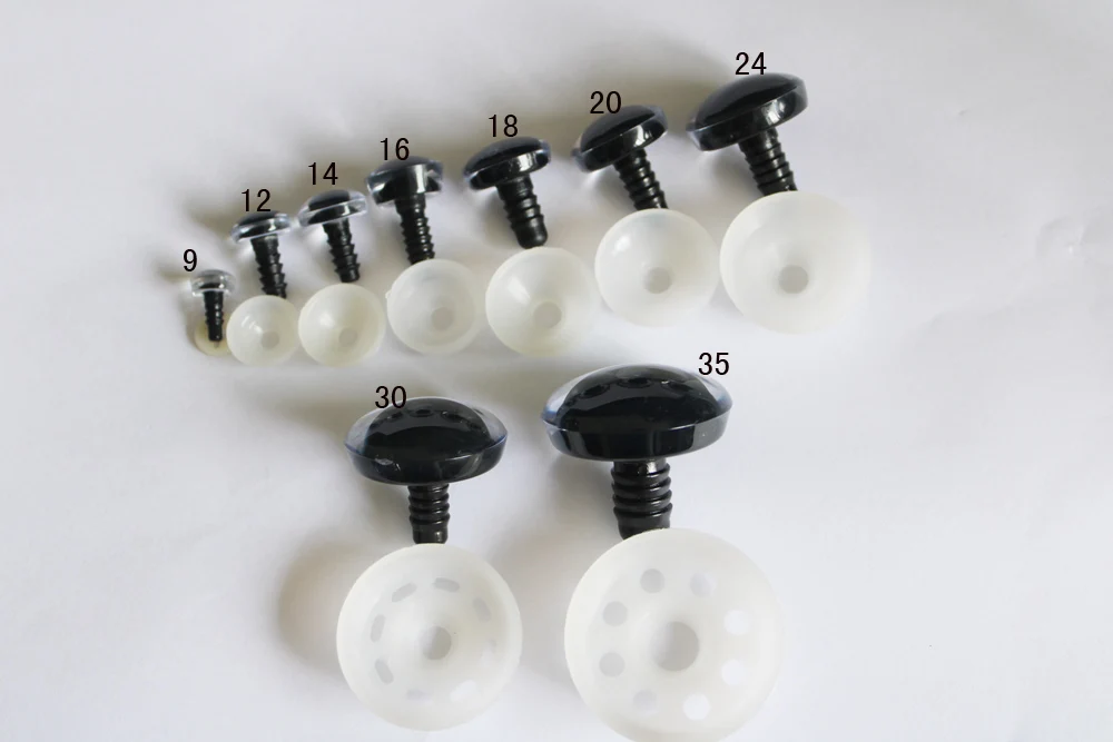 100 шт F13B 9MM 35MM 3D новая очаровательная игрушка безопасные глаза куклы + Омыватель