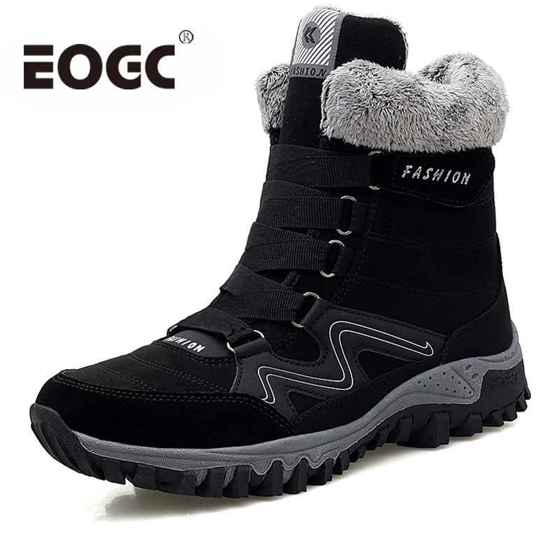 Новые мужские ботинки зимние плюшевые водонепроницаемые женские теплые