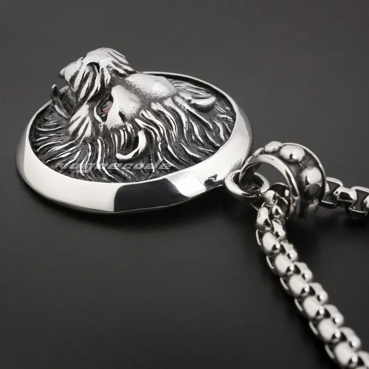 Кулон в виде большого рыцаря короля льва из нержавеющей стали 316L мужской