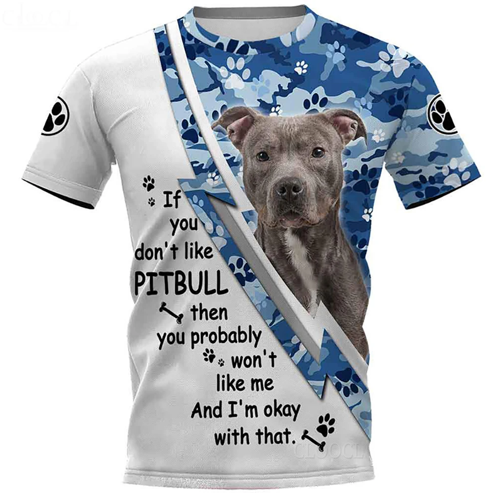 

CLOOCL Newest Summer Fashion Popular Stafford Bull Terrier Men Women T Shirt 3D Print Harajuku Streetwear Couple Tops