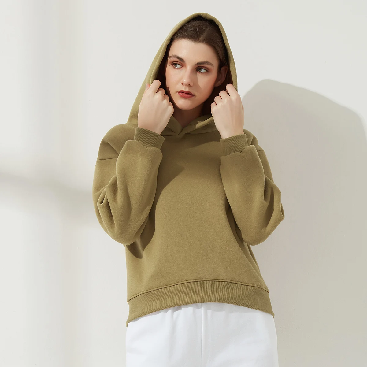 Женская флисовая толстовка с капюшоном на осень и зиму | одежда