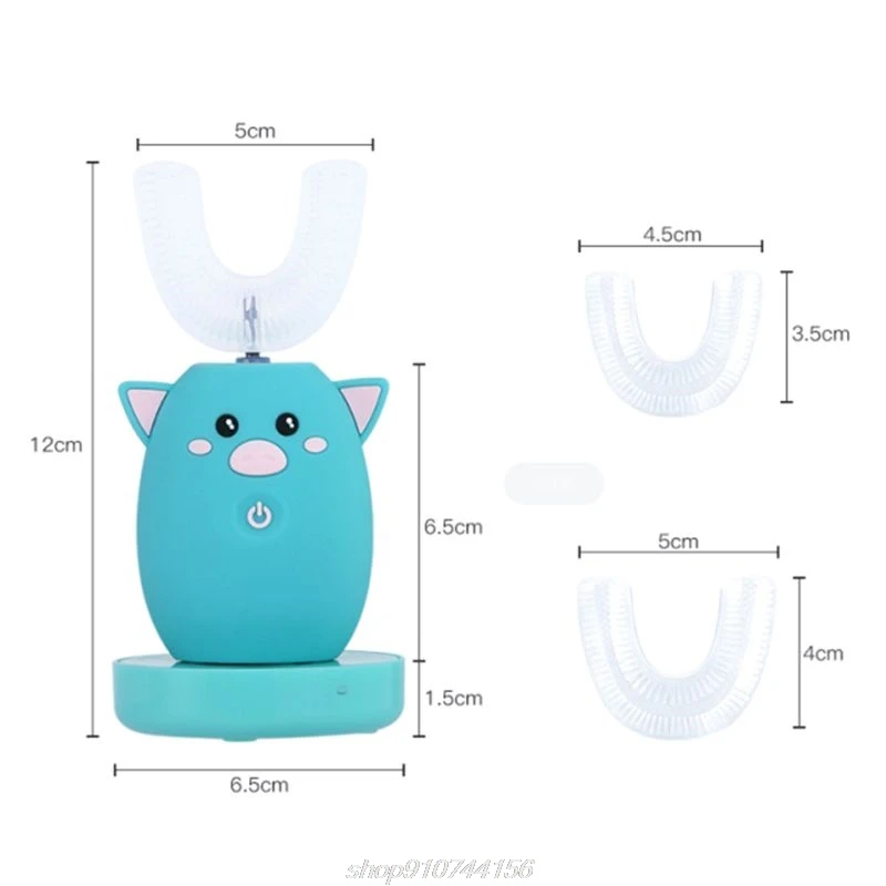 

New Fully Automatic U-shaped Children Teeth Brush Waterproof Mouth-type Electric Toothbrush Cartoon Kids D09 20 Dropshipping