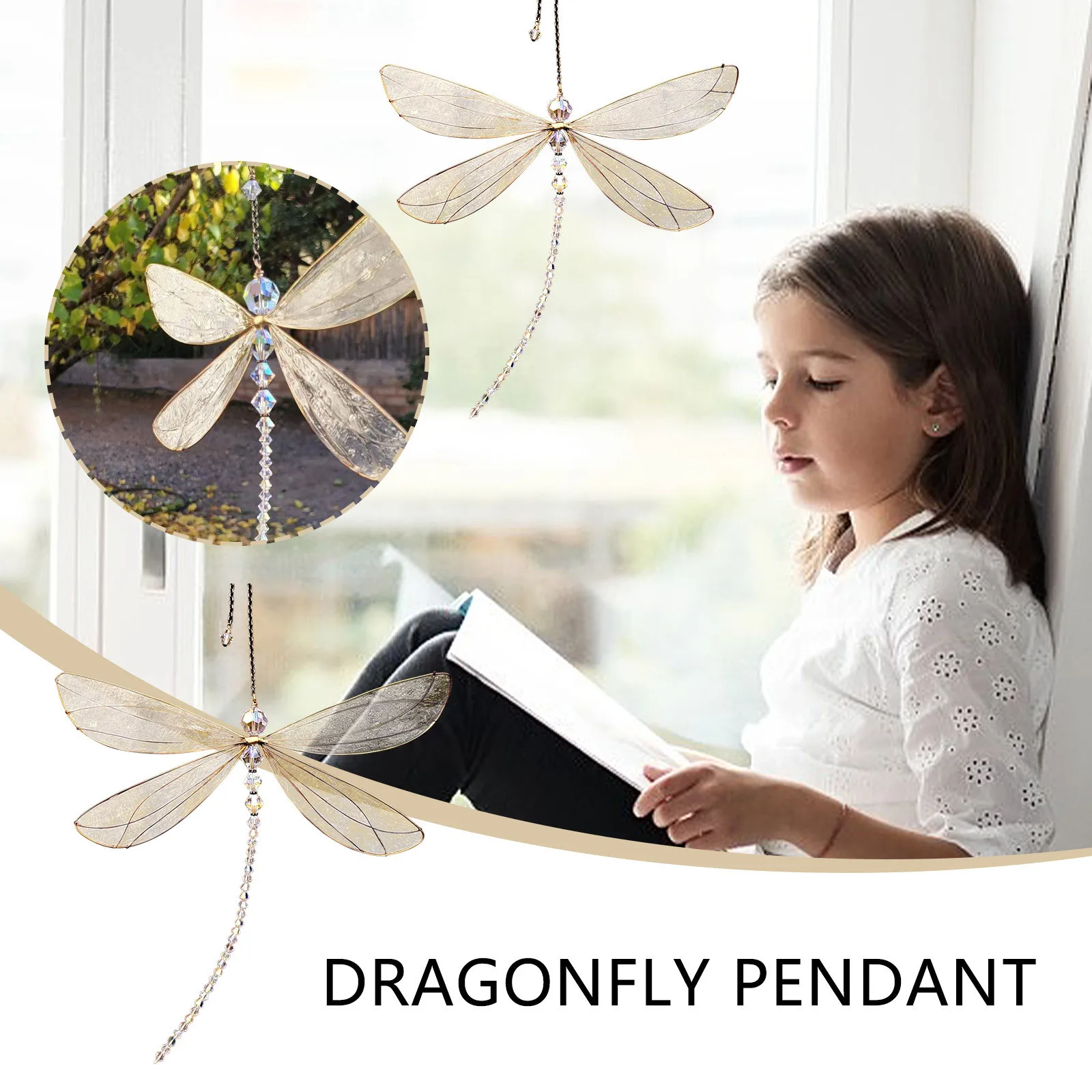 

Хрустальный Ловец Солнца Dragonflys, Радужный Ловец Солнца в виде насекомых, украшение для дома, Ловец Солнца, украшения для окон, подвесное укра...