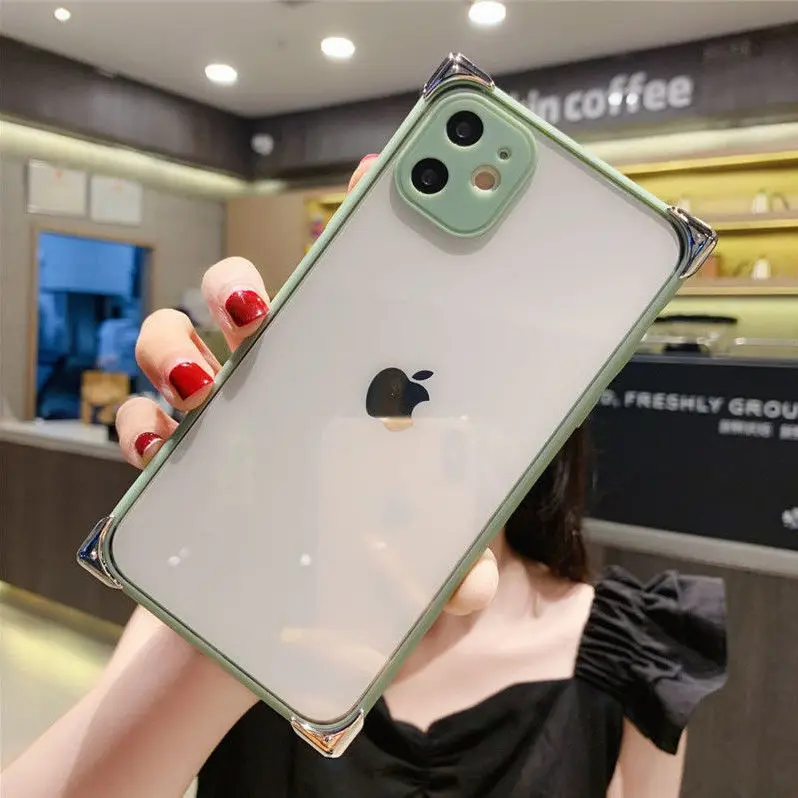 

Four Corner Enhanced Anti Drop Transparent Case for iPhone 11 Pro Max 11 SE 2020 X XS MAX 7 8 Plus Fashion Simple Shell