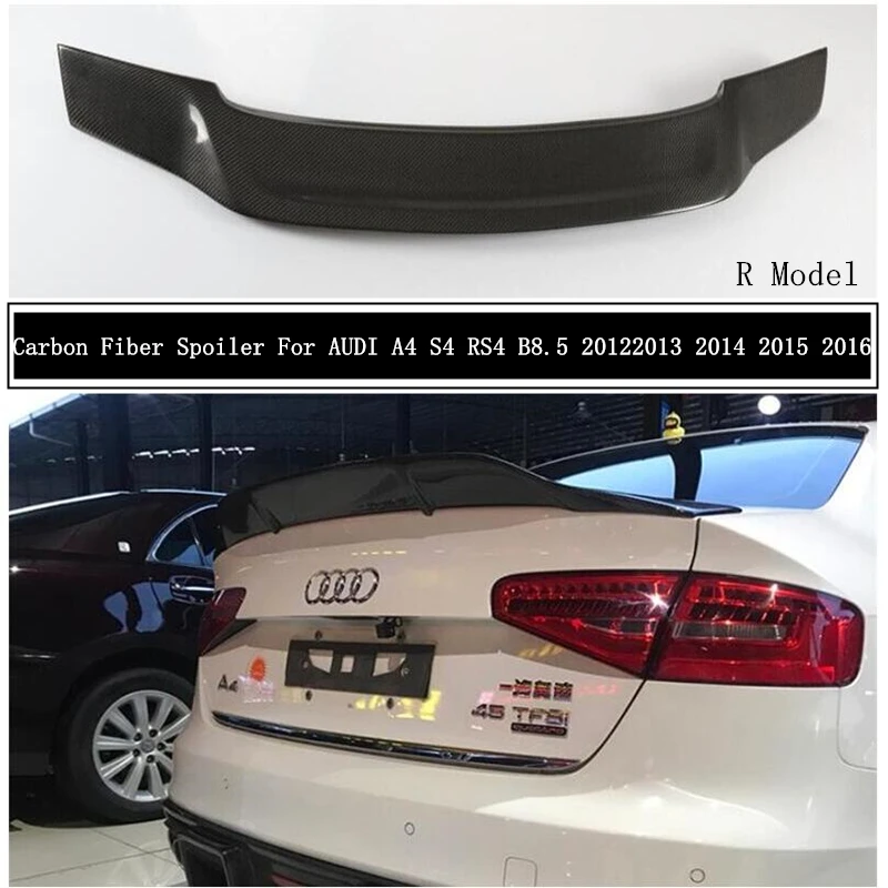 Спойлер из углеродного волокна для AUDI A4 S4 RS4 B8.5 2013 2014 2015 2016 крыло выступ Спойлеры