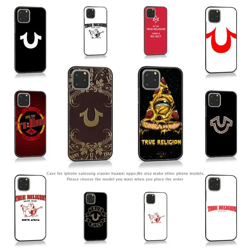 

Clothing brand True Religion Phone Case for iPhone 7 8 11 12 Pro X XS Max XR Samsung A S 10 20 50 Plus pro funda