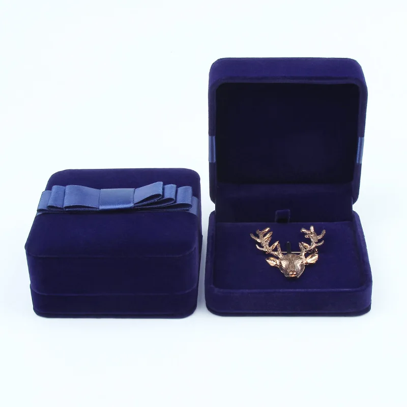 

1pc High-quality Flannelette jewelry box jewelry receiving boxes brooch box fashion jewelry wrapping gift boxes jewelry display