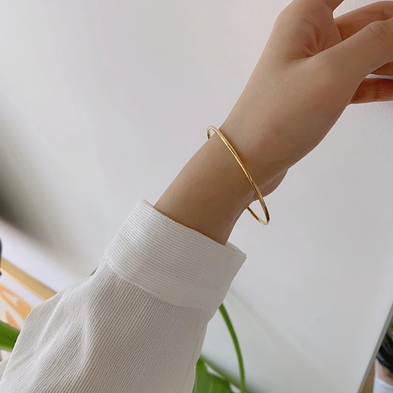 Изящный простой тонкий Простой браслет GHIDBK минималистский геометрический