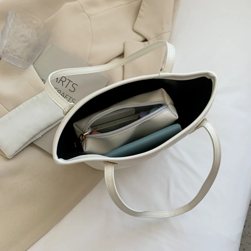 

LINVANSHY One Shoulder Lady PU Small Backpack Fashionable Solid Color Leisure Shopping Large Capacity Square Bag