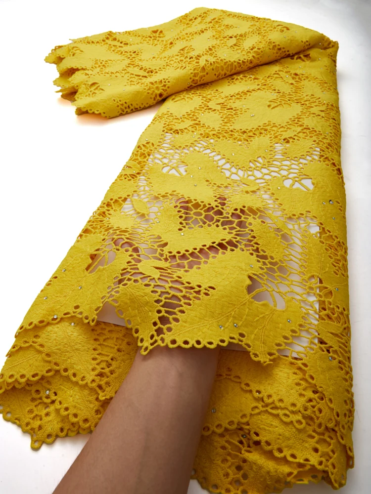 Африканская кружевная ткань высокого качества Водорастворимая Вышивка с