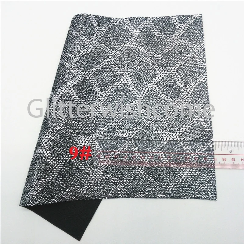 Glitterwishcome 21X29 см A4 размер винил для бантов Металлическая Змея питон синтетическая искусственная кожа простыни для бантов, GM622B