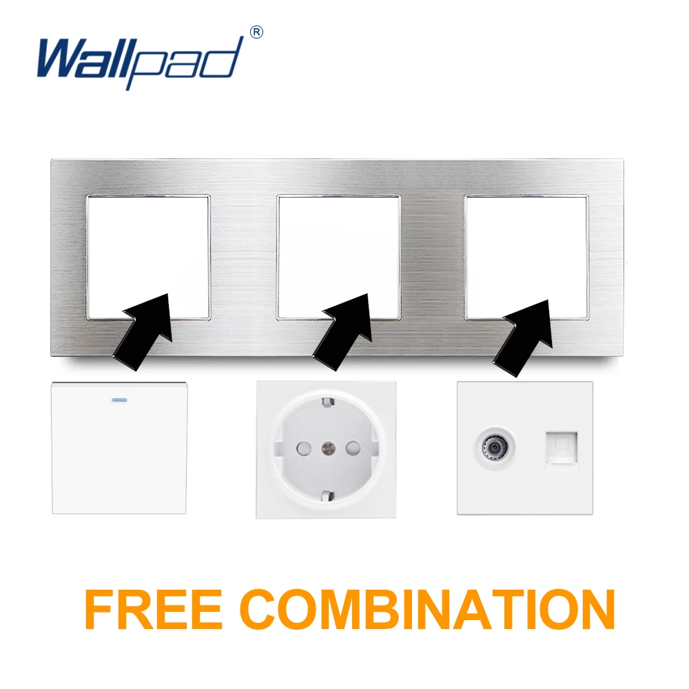 Настенная розетка сделай сам серебристый переключатель с европейской и