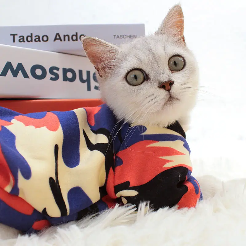 Pet Dog Cat Costume Cute Animal Printed Coat Cotton Soft Pullover Shirt Jacket Sweatshirt Sweater Pets Clothing Outfit | Дом и сад