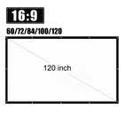 H120 120 дюймов 16:9 Портативный проектор Экран для дома Театр HD белые складные анти-складка