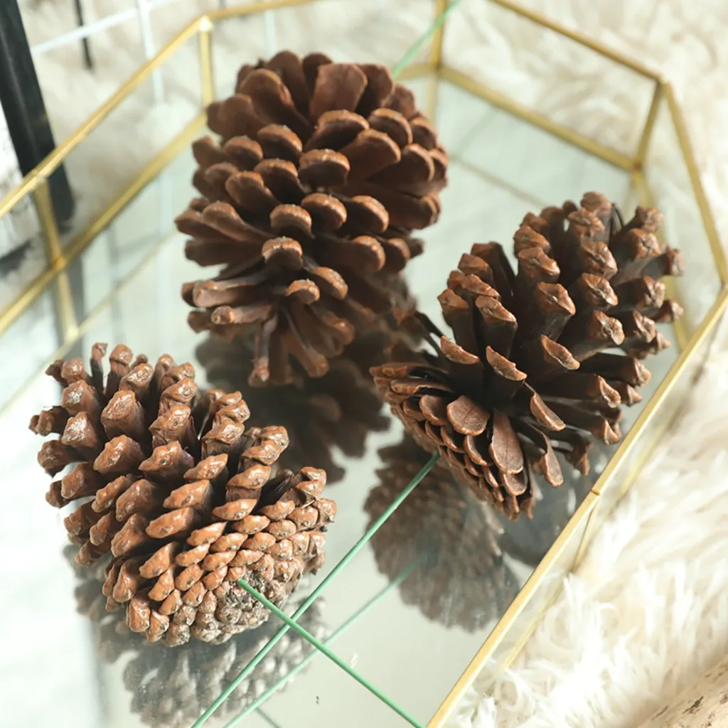 Праздничный домашний декор натуральные сосновые конусы сушеные цветы Pinecone на