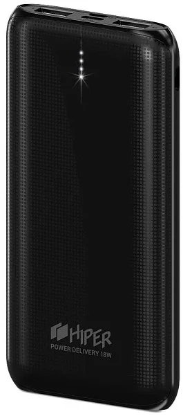 Аккумулятор внешний универсальный HIPER RPX10000 Li Pol 10000 mAh QC 3A+2.4A 2xUSB 1xType C