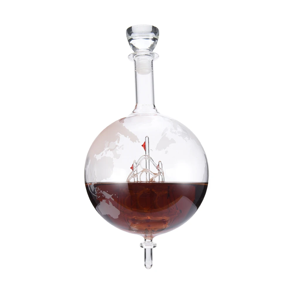 Uarter 850 мл Глобус графин с готовой деревянной подставкой бар Лейка для вина