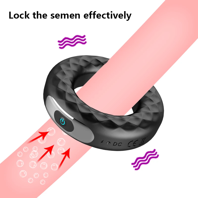USB Charging Penis vibrator ring Silicone Cock Delay Ring Vibrator Vibrating Sex Toys For Men Ejaculation Shop | Красота и здоровье