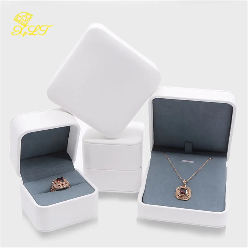 Белая искусственная кожа PU шкатулка для ювелирных изделий креативная коробка