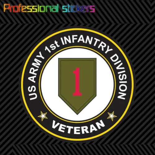 

1st Infantry Division Veteran Sticker Die Cut Big Red One The Fighting First Stickers for Car, RV, Laptops, Motorcycles