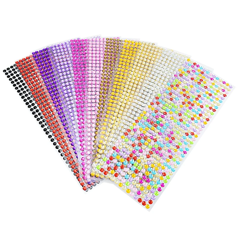 1040pcs/простыни мобильного телефона PC Сделай Сам акриловые наклейки с сияющими