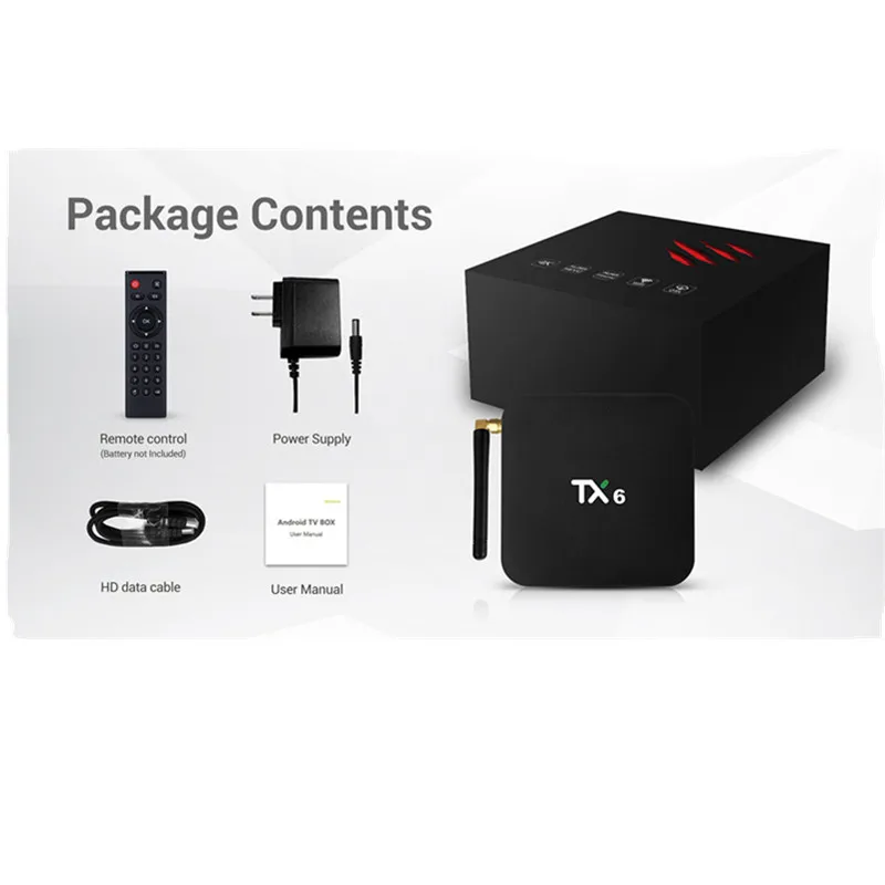 Смарт-ТВ Tanix caixa tx6 android 9 0 4 ГБ 64 5 8 ГГц Wi-Fi allwinner h6 четыре ядра usb 3 bt4.2 4k медиаплеер google