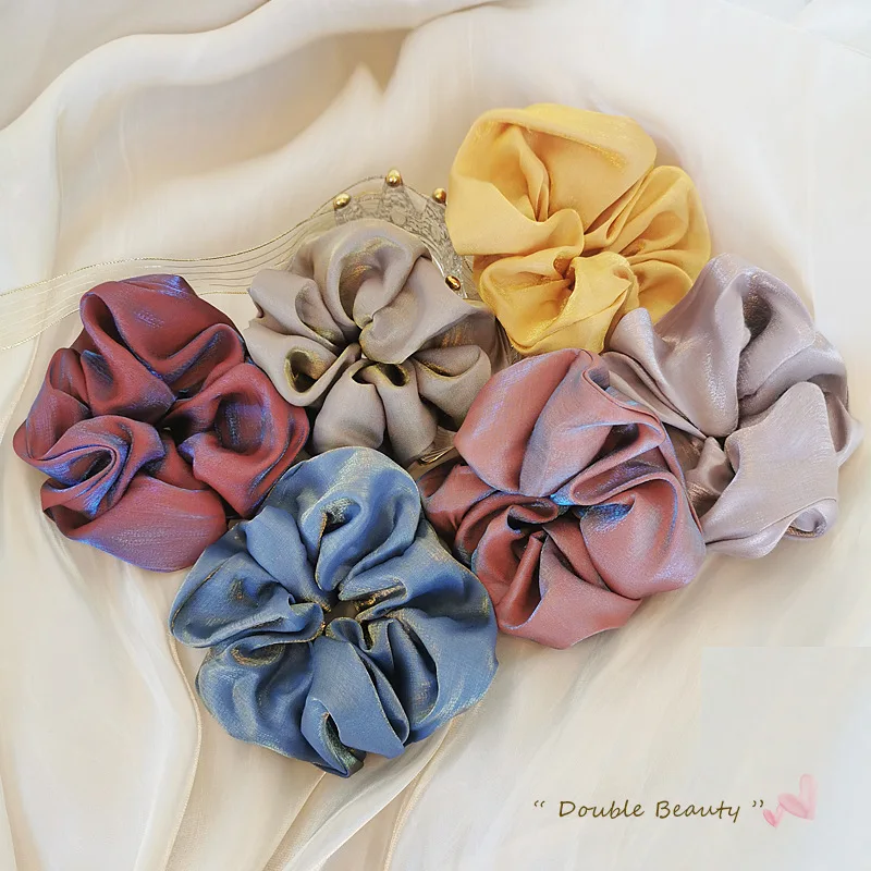 

Women Elegant Solid Hair Scrunchie Elastic Hair Band For Girls Boutique Rubber Band Ponytail Holder Hair Rope Hair Accessories