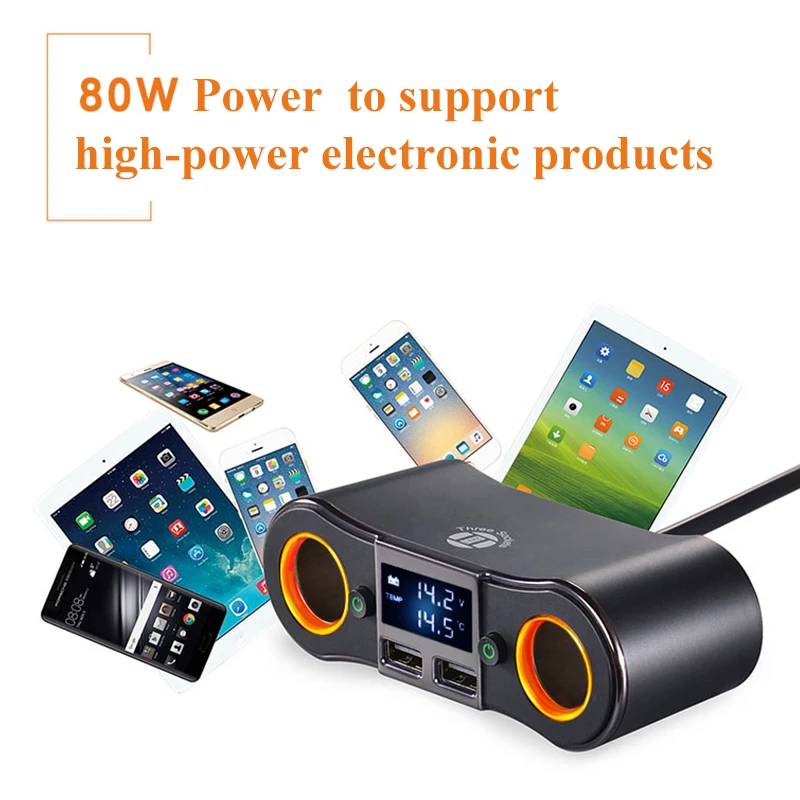 Elitooop двойной USB порт автомобильное зарядное устройство адаптер питания 2 гнезда