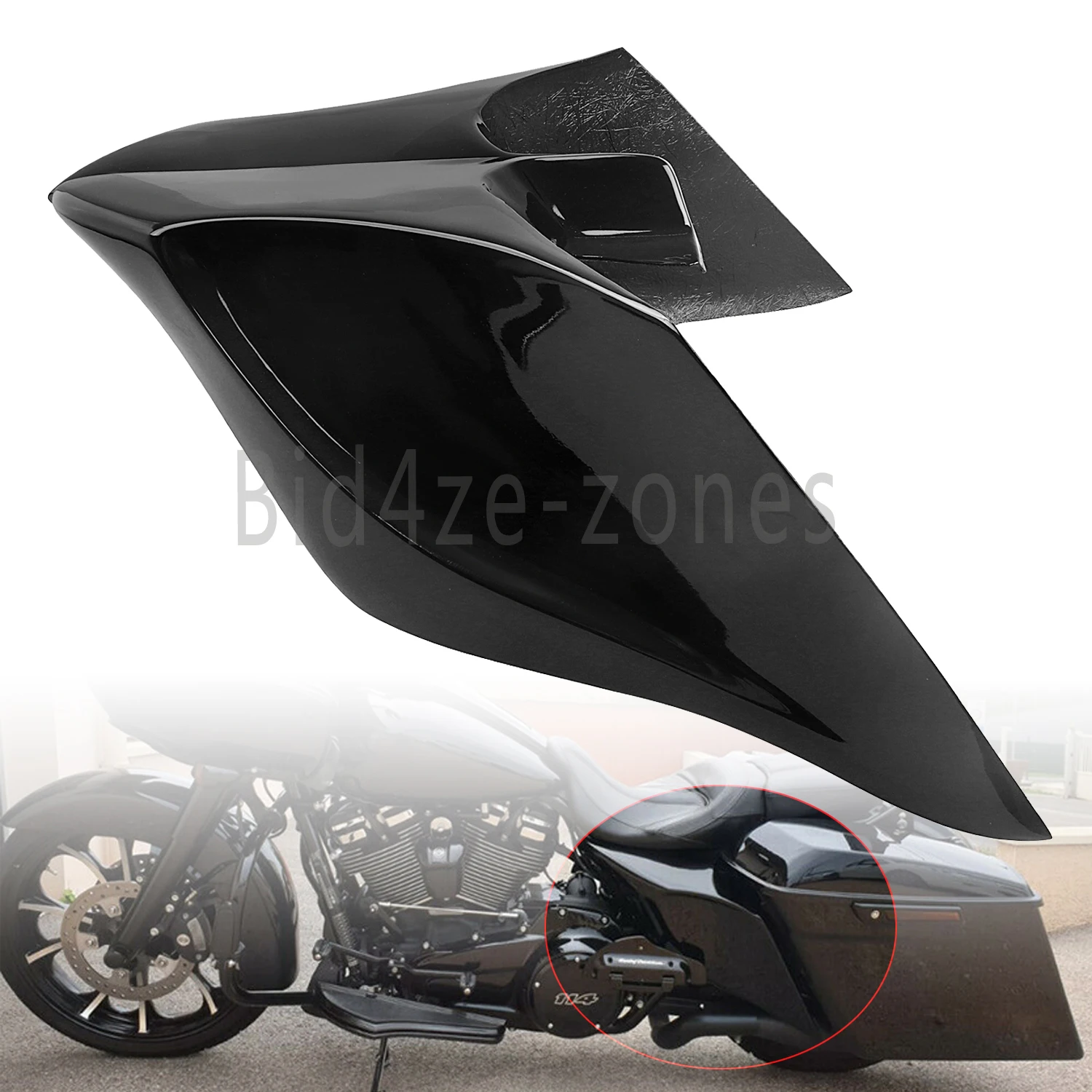 Для Harley 14 19 Touring Electra Street Road Glide King ярко черная растягивающаяся Расширенная боковая