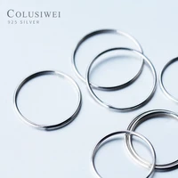 colusiwei authentic 925 sterling silver simple round ring for women silver ring korean female fashion jewelry bijoux 2020 new