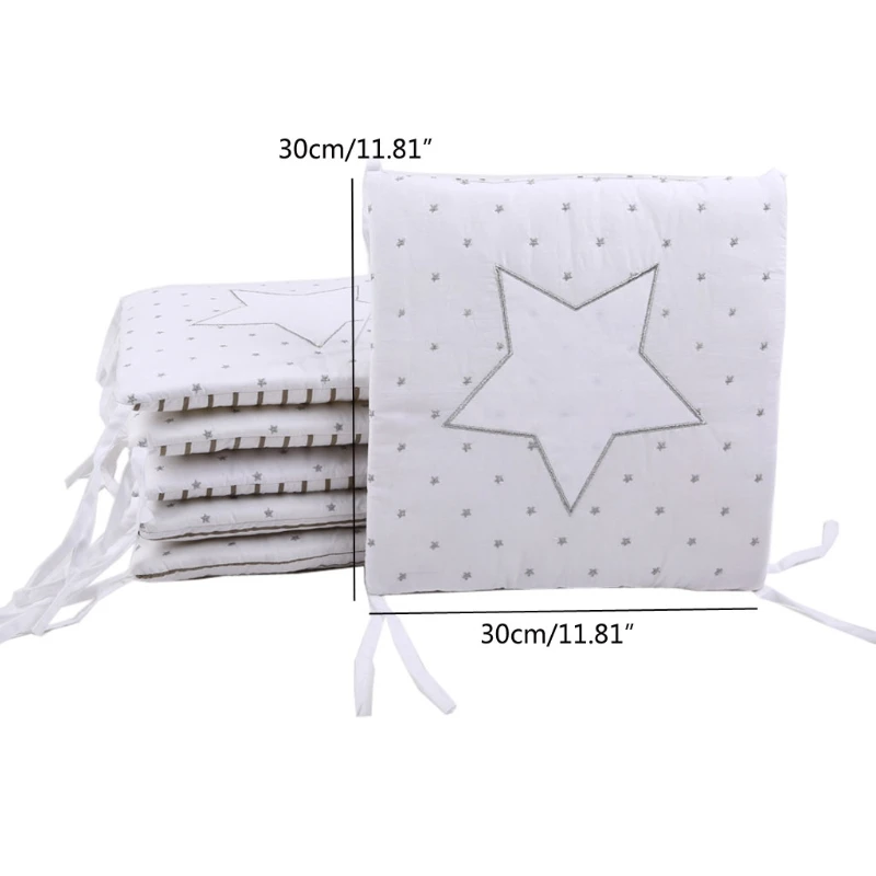 

Baby Room Decor 6pcs Bed Bumpers Set Protector Printed Animal Zoo Pillow For Newborn in the Crib Things For Baby 30*30cm