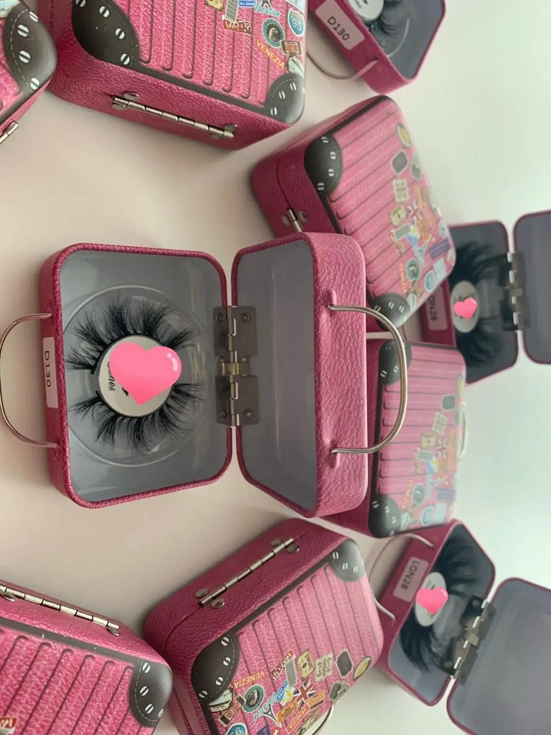 Мини упаковочная коробка-чемодан настоящая норковая ресница багажный чехол для