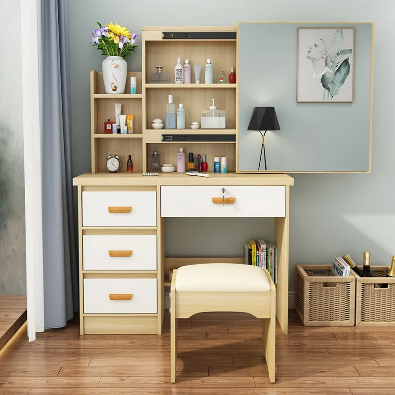 

Bedroom Furniture Vanity Desk Mirror Dressing Table Bedroom Dresser Set Mirror Cabinet Makeup Chair Tall Dressers for Bedroom