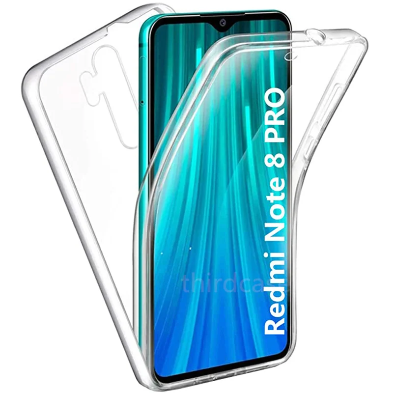 Двойной противоударный силиконовый чехол для Redmi Note 8 Pro 2021 Xiaomi 8A 360 корпус с полным