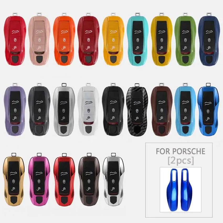 Чехол для автомобильного ключа 2 шт. чехол Porsche Cayenne Panamera 971 Macan Carman Boxster с
