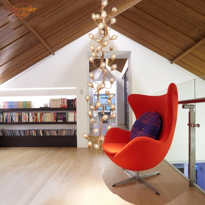 Латунная люстра освещение светодиодные медные люстры стеклянная медная