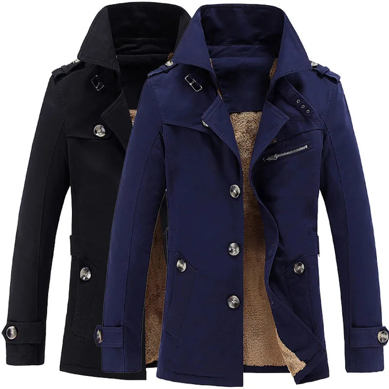 Chamarras Para Hombre Mens Long Coats Trench Coat Men 2019 Male Loose Leisure Time Jacket Windbreaker Abrigo |