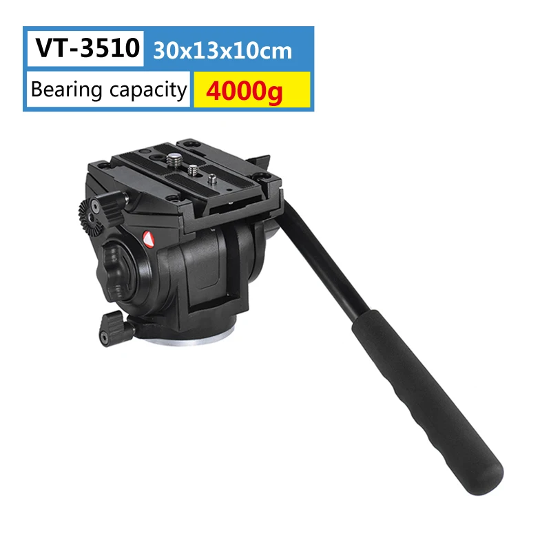 VT-3510 Kingjoy VT-3510 панорамная головка штатива Гидравлическая жидкость видео головка для штатива монопод держатель камеры подставка для мобильных зеркальных фотокамер DSLR - Цвет: VT-3510