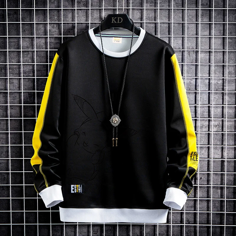 Толстовка Weargen мужская с круглым вырезом повседневный свитшот длинным рукавом и