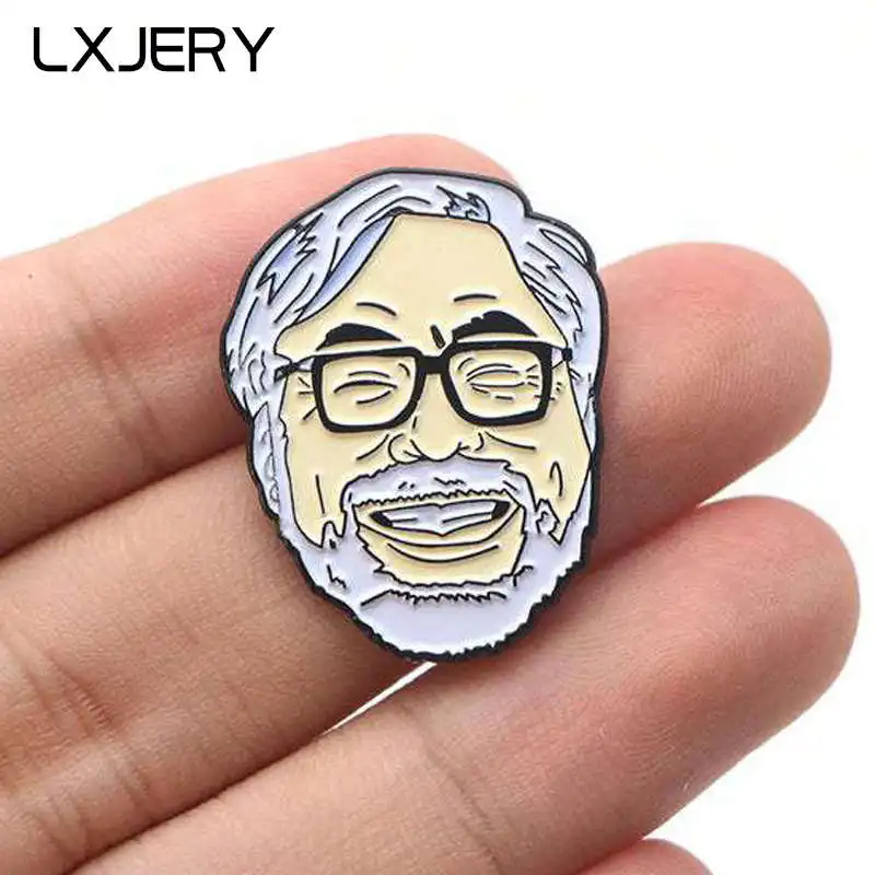 LXJERY Мультяшные эмалевые заколки Hayao Miyazaki значки на рюкзак для пожилых мужчин